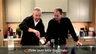 aerolatte  milk frother makes three layer caffè latte macchiato [upl. by Artenehs]