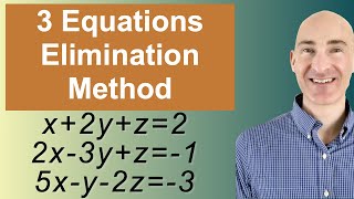 Solving Systems of 3 Equations Elimination [upl. by Schlosser185]