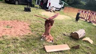 A fabulous range of wooden sculpture at Caerleon festival 2024 [upl. by Mylor371]