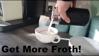 How to Get More Froth from Your Nespresso Coffee Aeroccino  Nespresso tips and help [upl. by Brantley]