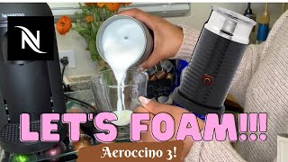 How To Foam Milk With Aeroccino 3 Make Coffee With Foam Tips amp Tricks  Easy Foamed Latte Recipe [upl. by Eicirtap]