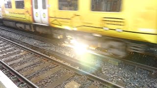 Merseyrail 507 009 making arcs at Birkdale station [upl. by Alehc]