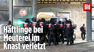 Gefängnismeuterei Polizei stürmt Knast in Thüringen  JVA Untermaßfeld [upl. by Anrat]